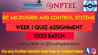 Dc Microgrid and control systems Week 1 Quiz Assignment Solution | NPTEL 2022 | SWAYAM