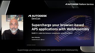 Supercharge your browser based APS applications with WebAssembly