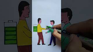 Best friends who always support you#youtubeshorts #trend #drawing #art #shortvideo #shorts #drawing