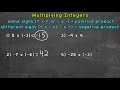 multiplying integers how to multiply positive and negative integers