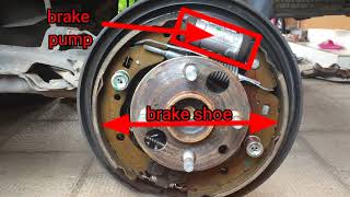 Service brake drum Dan cara adjust handbrake..#Perodua Alza