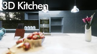 3D Kitchen #kitchen #blender #eevee #3D modelling #3D Interior
