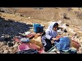 fixing the roof of the house by a young man and his lover