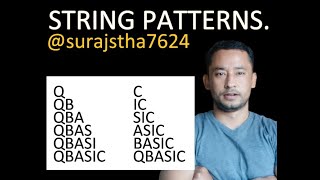 QBASIC program on string patterns with LEFT$ and RIGHT$