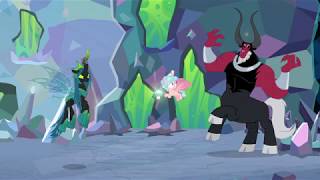 My little pony season 9 ep 25 The Villains fights over Grogar's bell (English)