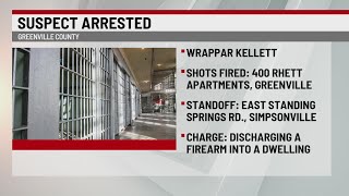 Man arrested after standoff, shooting in Greenville Co.