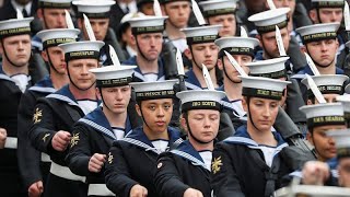 UK servicemen and women arrive in London ahead of coronation
