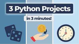3 Python GUI Projects in 3 MINUTES!