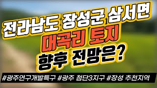 전라남도 장성군 삼서면 대곡리 토지 향후 전망은? / 광주연구개발특구 / 광주 첨단3지구 / 장성 추천 지역｜부동산 상담｜정연훈｜전투남