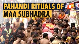 Puri Rath Yatra: Pahandi Bije Rituals Of Maa Subhadra Underway In Srimandir