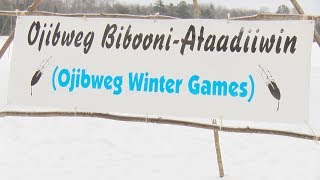 Students participate in cultural traditions during Ojibwe Winter Games