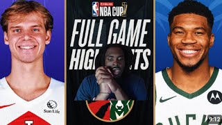 GBGBAM Reacts To RAPTORS at BUCKS | EMIRATES NBA CUP 🏆 | FULL GAME HIGHLIGHTS | November 12, 2024