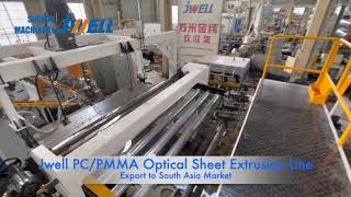 Jwell #PC #PMMA sheet #extrusion line