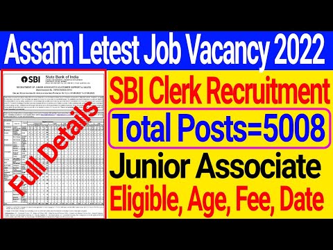 SBI Clerk Recruitment 2022 – 5008 Junior Associate Vacancy, Online ...