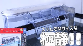 【外掛け式フィルター】極めて静かな2024年新作ろ過器。インペラーの色が変わっただけやないか～い！GEXスリムフィルターDC-X M3【ふぶきテトラ】