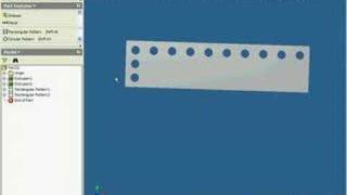 Autodesk Inventor 11 tutorial #26 "Rectangular Pattern"