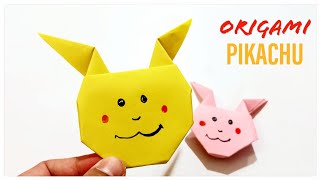 How to Make an Origami Pikachu - Paper Craft - Easy Paper Craft, Kids School Hacks, Kids Origami