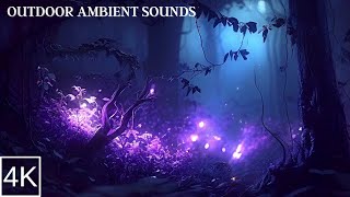 Relaxing Music In A Purple Forest To Fall Asleep Fast | 4K