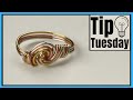 Tri-Tone @beadalon Artistic Wire Ring Tip Tuesday Tutorial