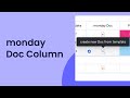 monday Doc Column | monday.com tutorials