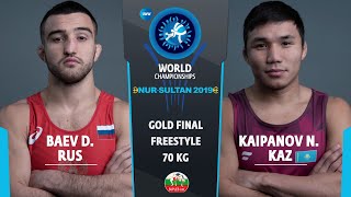 GOLD FS - 70 kg: D. BAEV (RUS) v. N. KAIPANOV (KAZ)