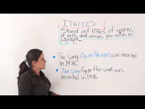 What are italics examples?
