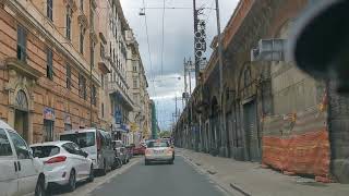 Italy genoa albenga beautiful city at sea with beautiful beach