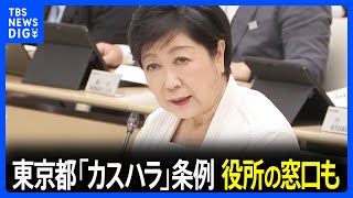 全国初の「カスハラ」防止条例の制定を目指す東京都　役所窓口などの公的サービスも対象含める方向で調整　きょう会議で示す｜TBS NEWS DIG