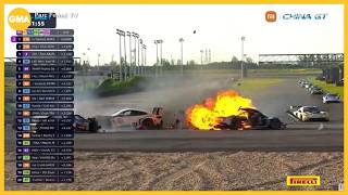 Race car driver saves fellow driver from fiery crash