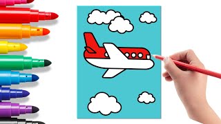 Coloring an Airplane | Fun \u0026 Easy Art for Everyone! ✈️🎨