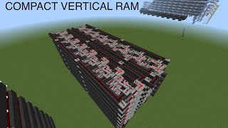 Compact Vertical RAM - Minecraft Bedrock Tutorial