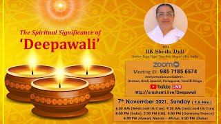 ENGLISH | Brahma Kumaris | The Spiritual Significance of Diwali| BK Shielu Didi