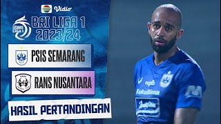 Hasil Akhir Pertandingan - PSIS Semarang VS RANS Nusantara FC | BRI Liga 1 2023/24