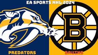 EA SPORTS NHL 2024 (Nashville Predators VS Boston Bruins With Goalie Mode)