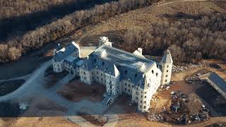 Chateau Pensmore - Aerial Tour of the Pensmore Mansion in Missouri at Sunset