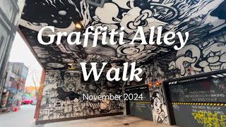 Just a Chill Graffiti Alley Toronto Walk - November 2024