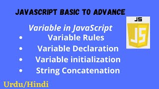 Variable in JavaScript in Urdu/Hindi || variable Declaration rule in JavaScript