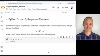 Unit 0: Lesson 8 - Python Syntax Errors | Pythagorean Theorem