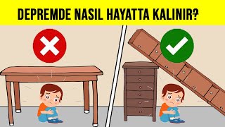 Deprem'de Hayatta Kalmak İçin Yapmanız Gereken Şeyler. ( HERKESİN İZLEMESİ LAZIM)