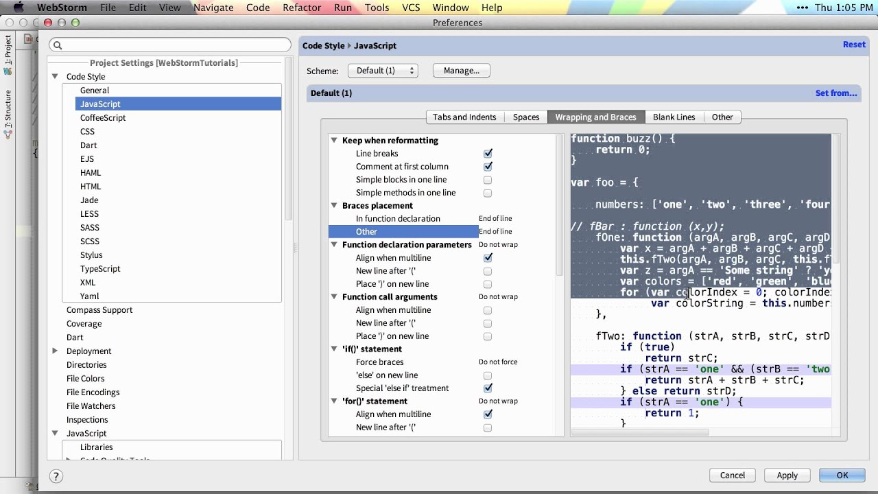 Code Formatting Webstorm Video Tutorial Youtube