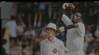 Curtly Ambrose bowling vs Australia 1996/97,  Blewett clean bowled #cricket #testcricket