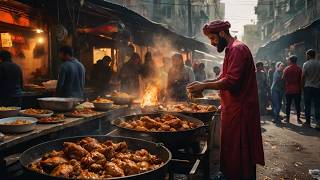 Most Crowd Cheap Street Food in     Afghanistan |Kabuli pulao |Biryani |Roasted chicken |Street food