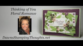 Floral Romance Thinking of you card