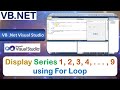 P21 | Windows Application to Display Numbers from 1 to 9 in Textbox using For Loop | .Net