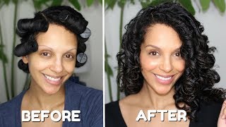 I TRIED A JUMBO PERM ROD SET ON MY FINE CURLY HAIR!  | DISCOCURLSTV