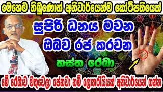 Hastha reka | මේ රේඛා මෙහෙම තිබුණොත් අනිවාර්යයෙන් ඔබ කෝටිපතියෙක් | Plamisry | Palmreading