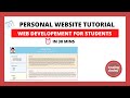 CREATING PERSONAL WEBSITE FOR STUDENTS in 30 mins || CODE.ORG WEB LAB TUTORIAL FOR STUDENTS PART-25