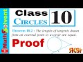 Proof of theorem 10.2 class 10th | circle chapter 10 | Circles class 10 maths chapter 10 | By RK Sir