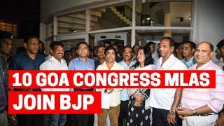 Amid Karnataka debacle, Congress suffers blow in Goa as 10 MLAs join BJP