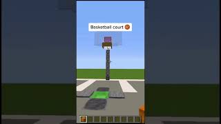 how to make basketball court in minecraft |#shorts #minecraft #basketball #nba